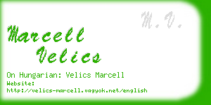 marcell velics business card